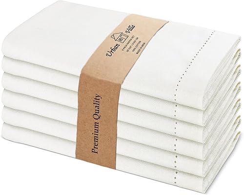 Miniatura 20 de Urban Villa - Juego de 12 servilletas de tela de 50 x 50 centímetros 100% algodón, servilletas lavables, duraderas, reutilizables y absorbentes