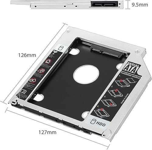 Miniatura 2 de SZYIKUER 2 2.5 pulgadas HDD SSD bandeja de disco duro de repuesto para MacBook Pro 131517 pulgadas A1278 A1286 A1297 2008 2009 2010 2011 2012