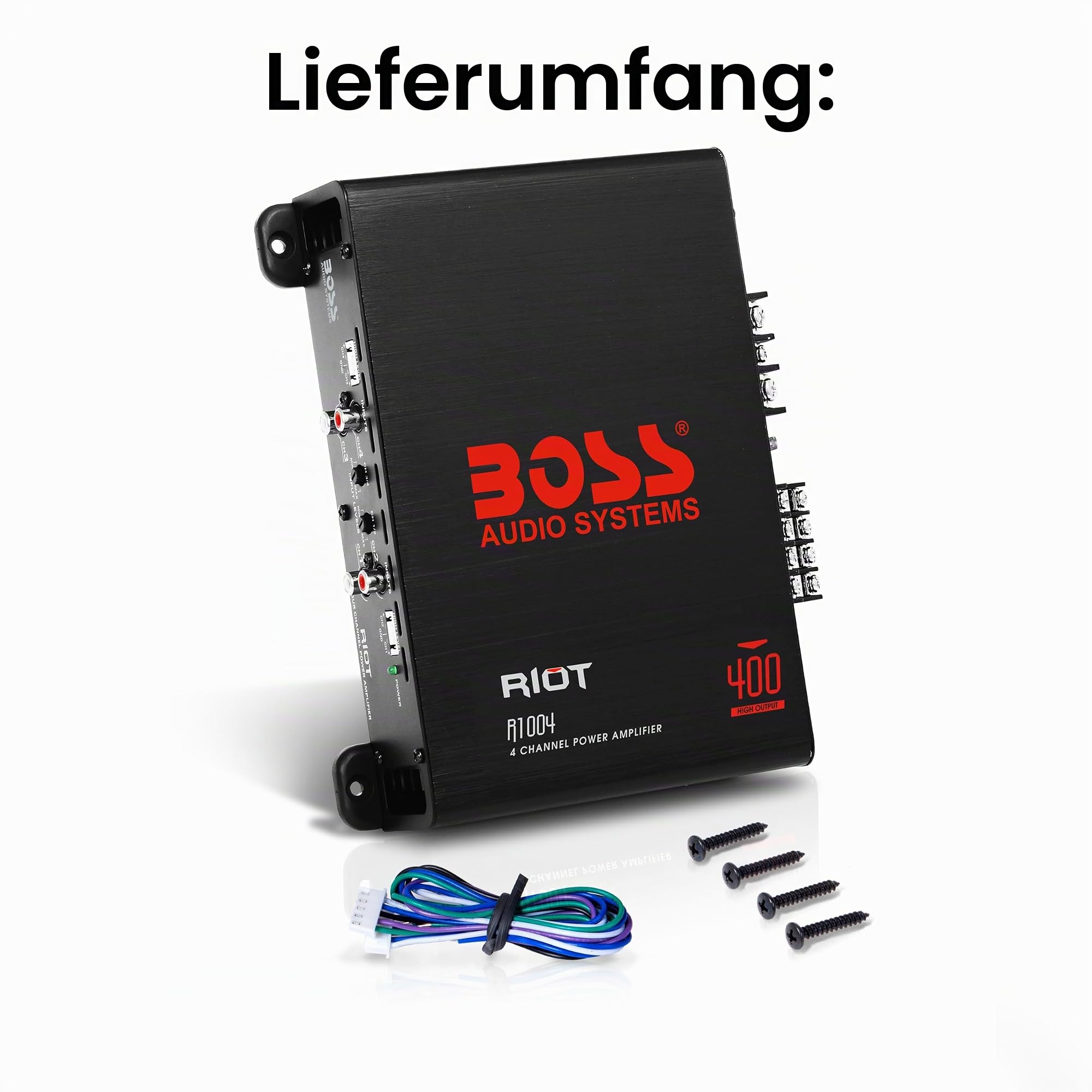 Boss Audio R1004 400W Riot 4-Kanal Hochleistungsverstärker