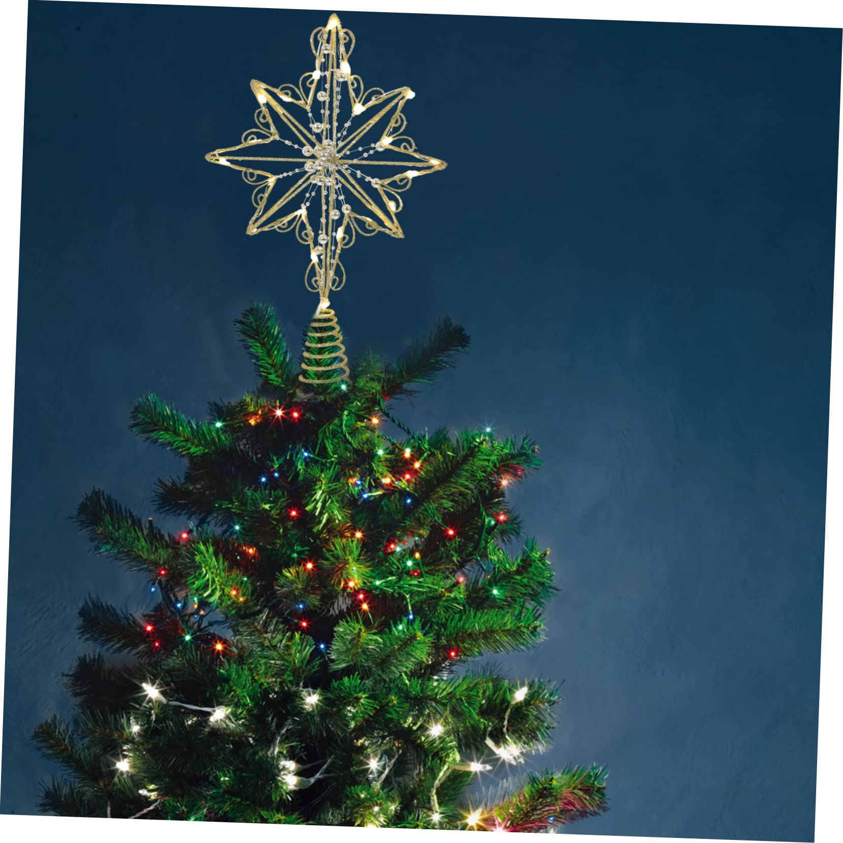 ABOOFAN 3pezzi Puntale Per Led Decorazione Natalizia Addobbo e Decorazioni Festive
