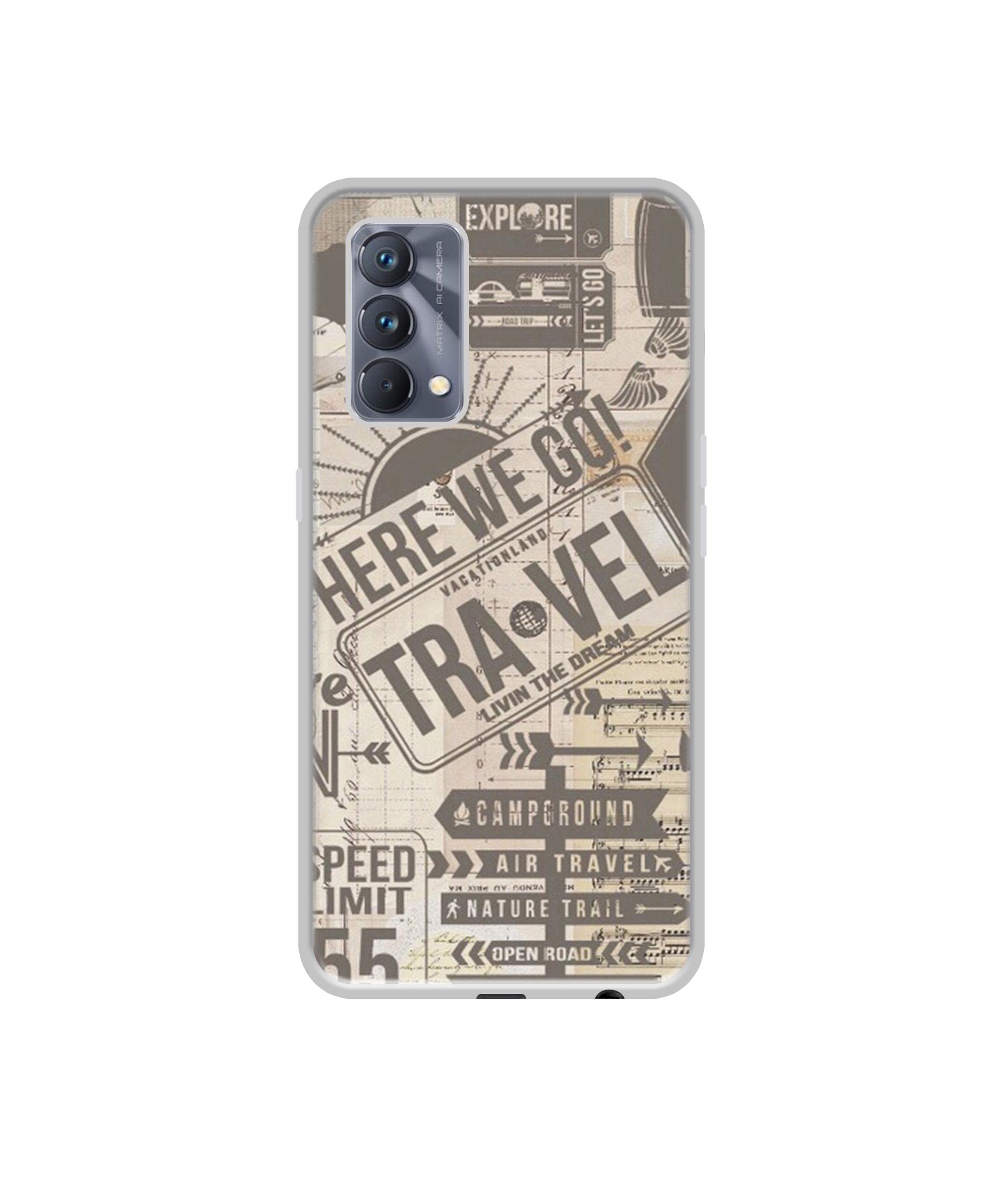 Casotec Basic Case for Realme GT Master Edition (Silicone_Multicolor)