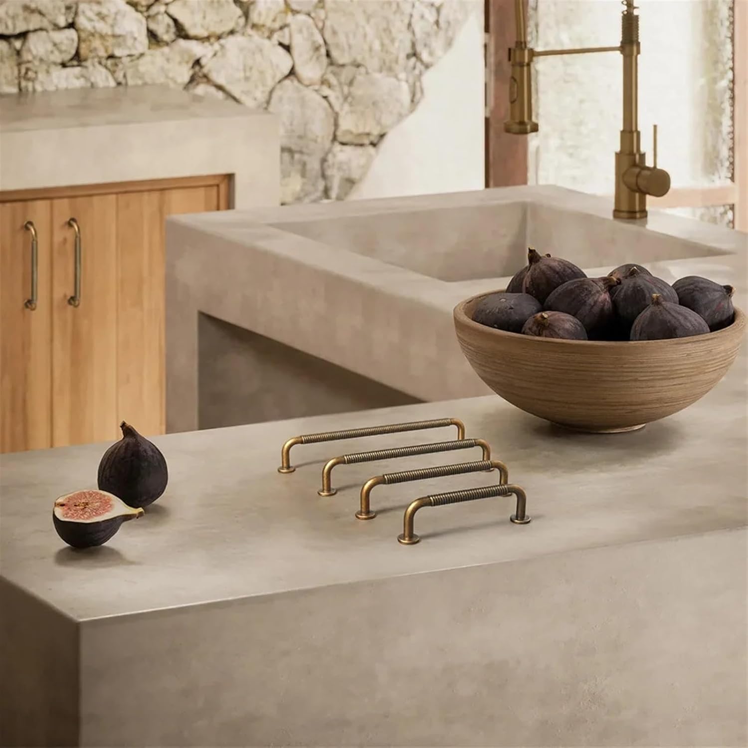 Old Fashion Cabinet Knobs Door Handles Retro Drawer Cupboard Pulls Furniture Handles for Kitchen Home Distressed Vintage 1Pcs (Color : 2205-Knob, Size : 6pc)