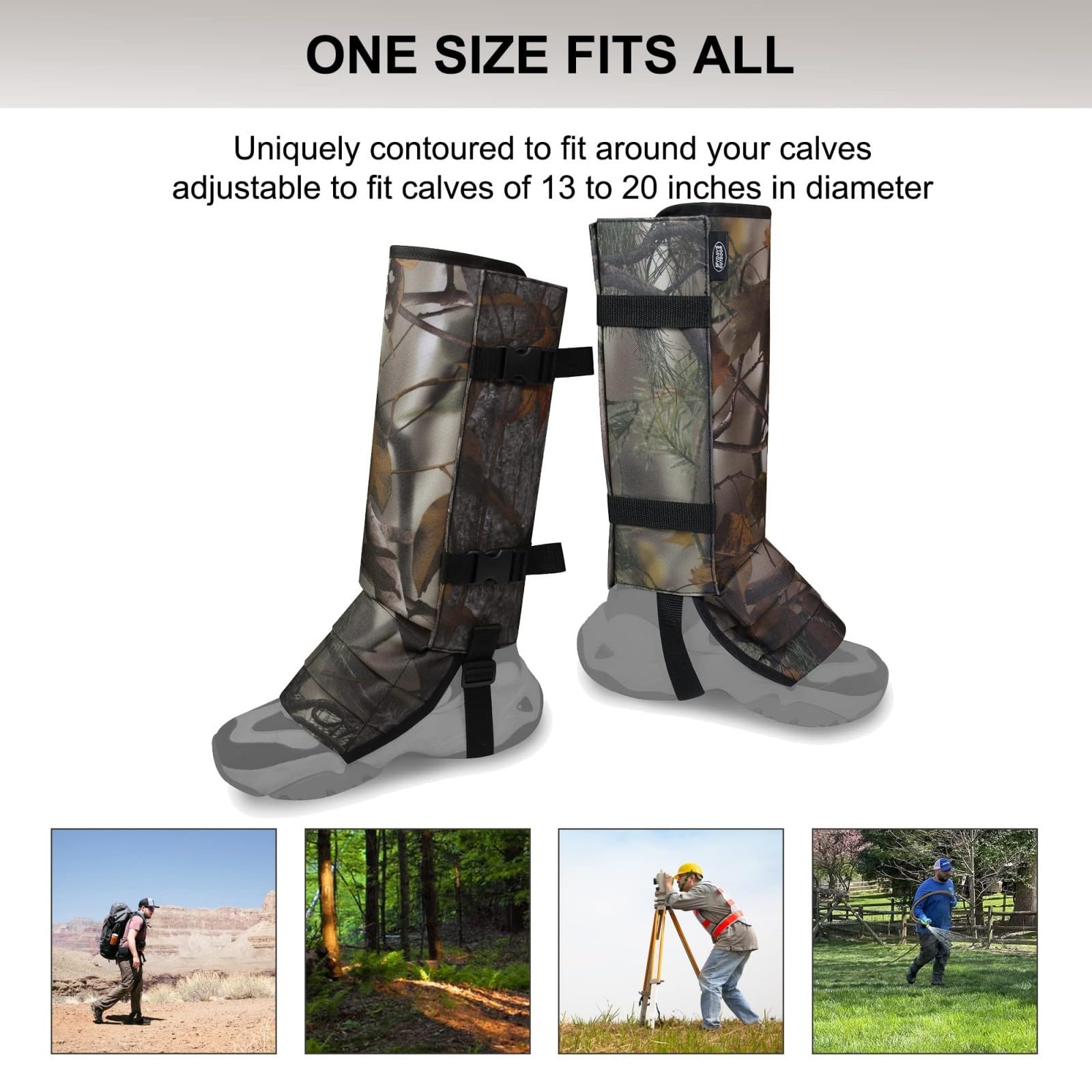 Gambali a prova di serpente regolabili ventilate per zaino in spalla escursionismo sopravvivenza all'aperto leggero serpente gambe sentinelle ventilate modificabili