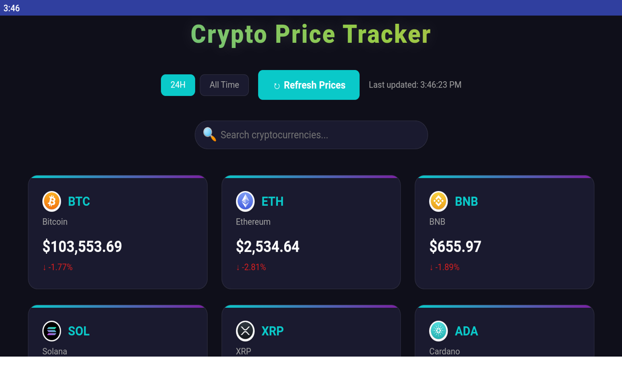Crypto Price Tracker - App on Amazon Appstore