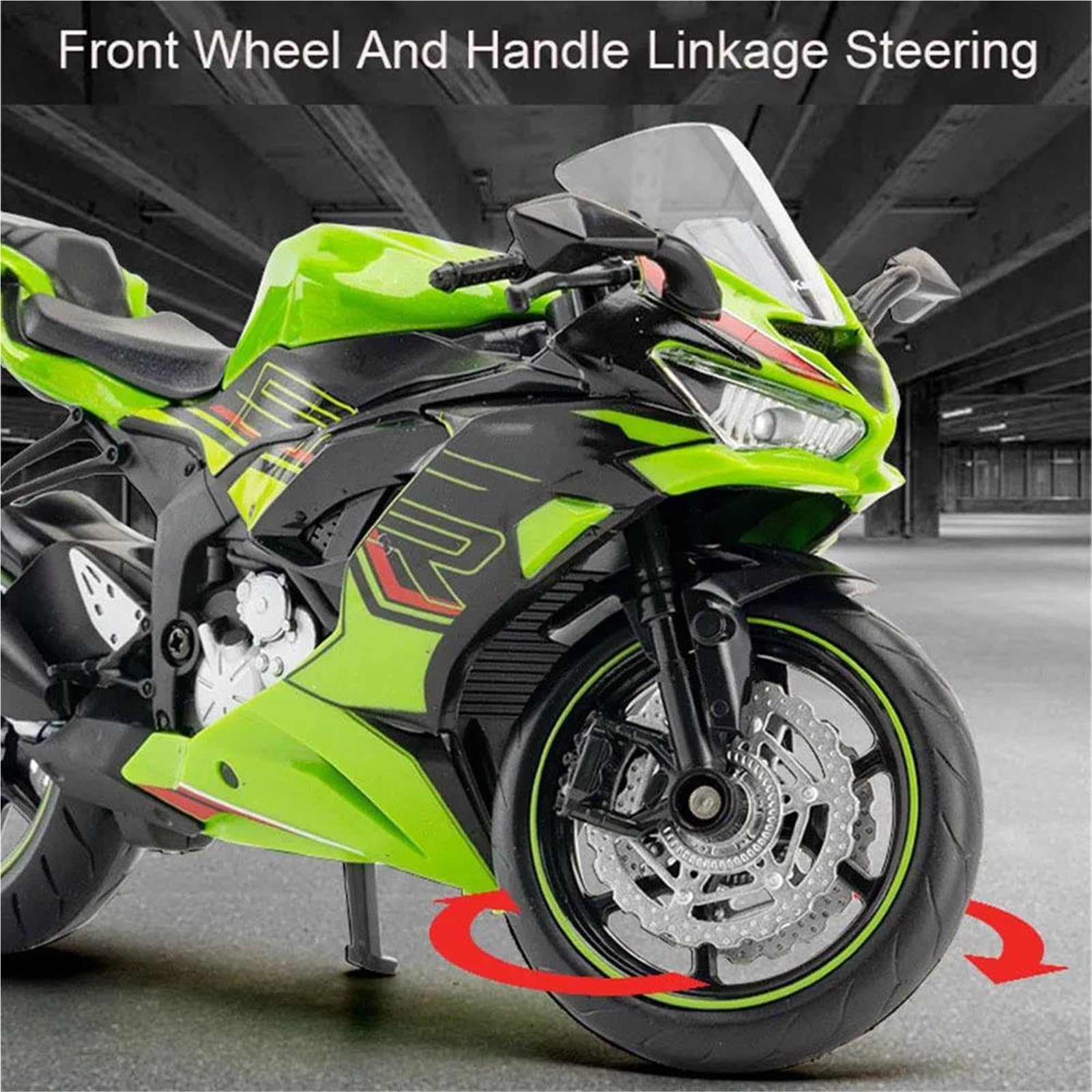 Modelo a escala de moto Moto De Juguete En Miniatura Metal Fundido A Presión A Escala 1/12, Regalo Colección Para Kawasaki Para NINJA ZX-6R(Vert)