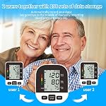 Blood Pressure Monitor for Home Use - Automatic BP Machine with Clinically Accurate Readings, 2 Users LCD Display, 198 Memory & Large Arm Cuff 22-42cm (FSA/HSA Eligible)