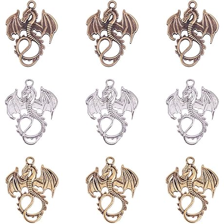 PH PandaHall Dragon Charms - Fierce Totems for Luck and Strength