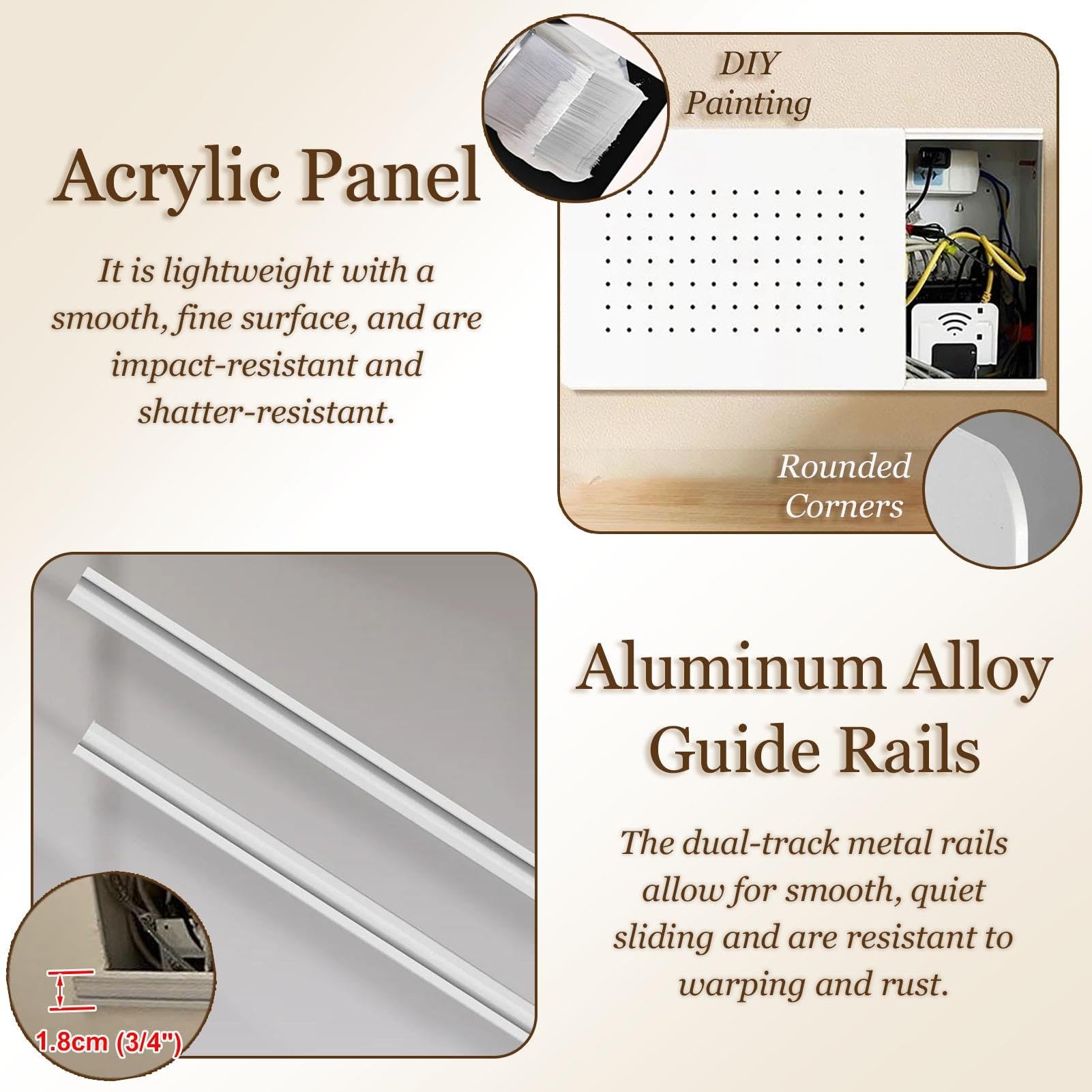 Tapa Cuadro Electrico Cubierta Decorativa Ultrafina para Panel Eléctrico