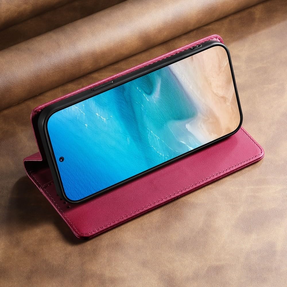 Generic Étui compatible avec Redmi 13C 4G/5G (couleur : noir) Portefeuille en cuir Flip magnétique arrière uni