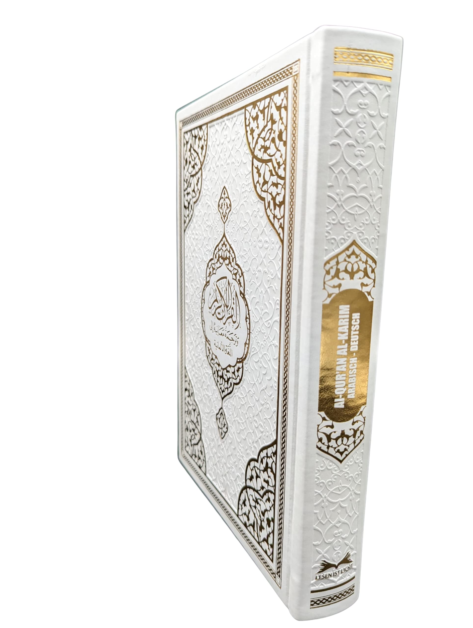 Der edle Koran, Quran - Arabisch-Deutsch, Frank Bubenheim, Weiß - Gold, Hochwertig