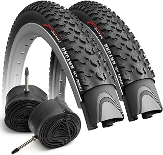 Fincci Copertone Mtb 27.5 - Set Pneumatici Pieghevole 27.5x2.10 Pollici 54-584 con 2 Presta Camera daria, Gomme Oncamp per bici da corsa, Strada, Mountain Bike, E Bicicletta, Confezione da 2 accessori