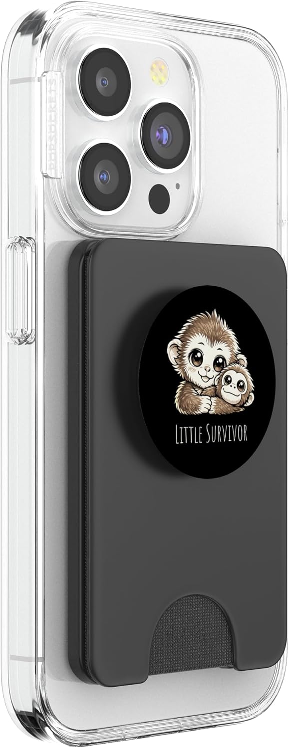 Punch Kun Baby Snow Monkey Japan Toy Orang-Utan PopSockets PopWallet for MagSafe image 4