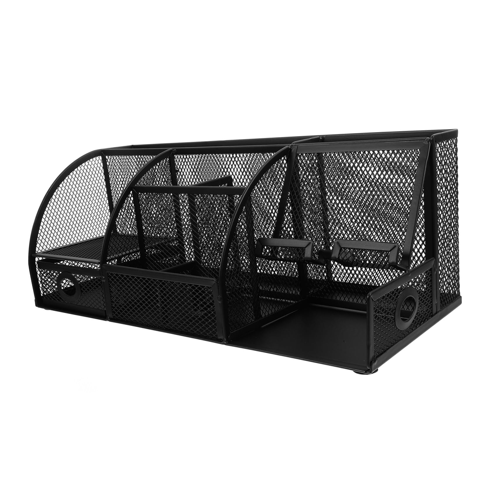 Schreibtisch Organizer aus Eisen in Schwarz, Tischaufbewahrungsbox