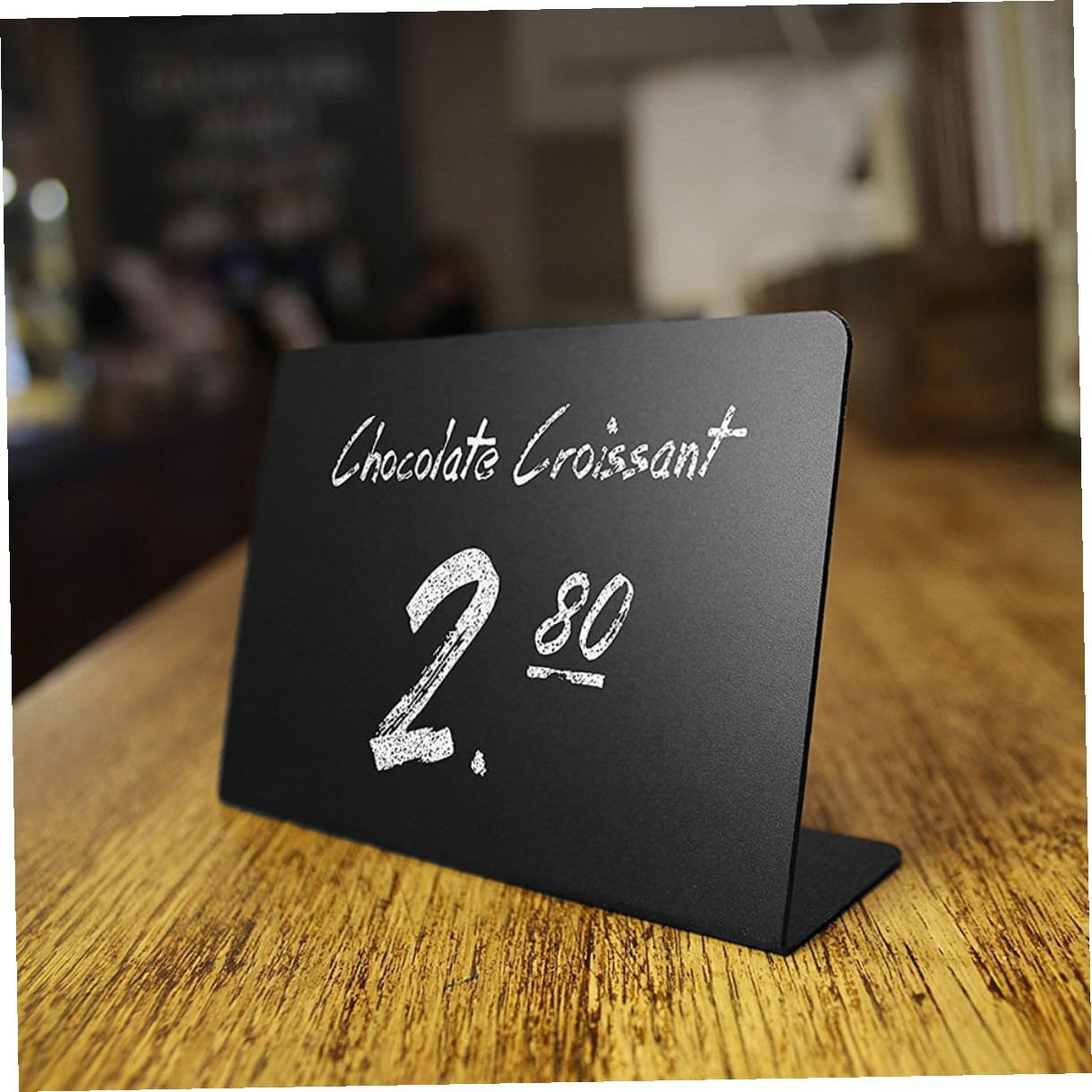 Cabilock 12pcs Black Acrylic Mini Blackboard Signs with Chalk Pen, Desktop Wedding Party Message Boards for Home and Counter Decoration, Multipurpose Memo Chalkboards for Event Display