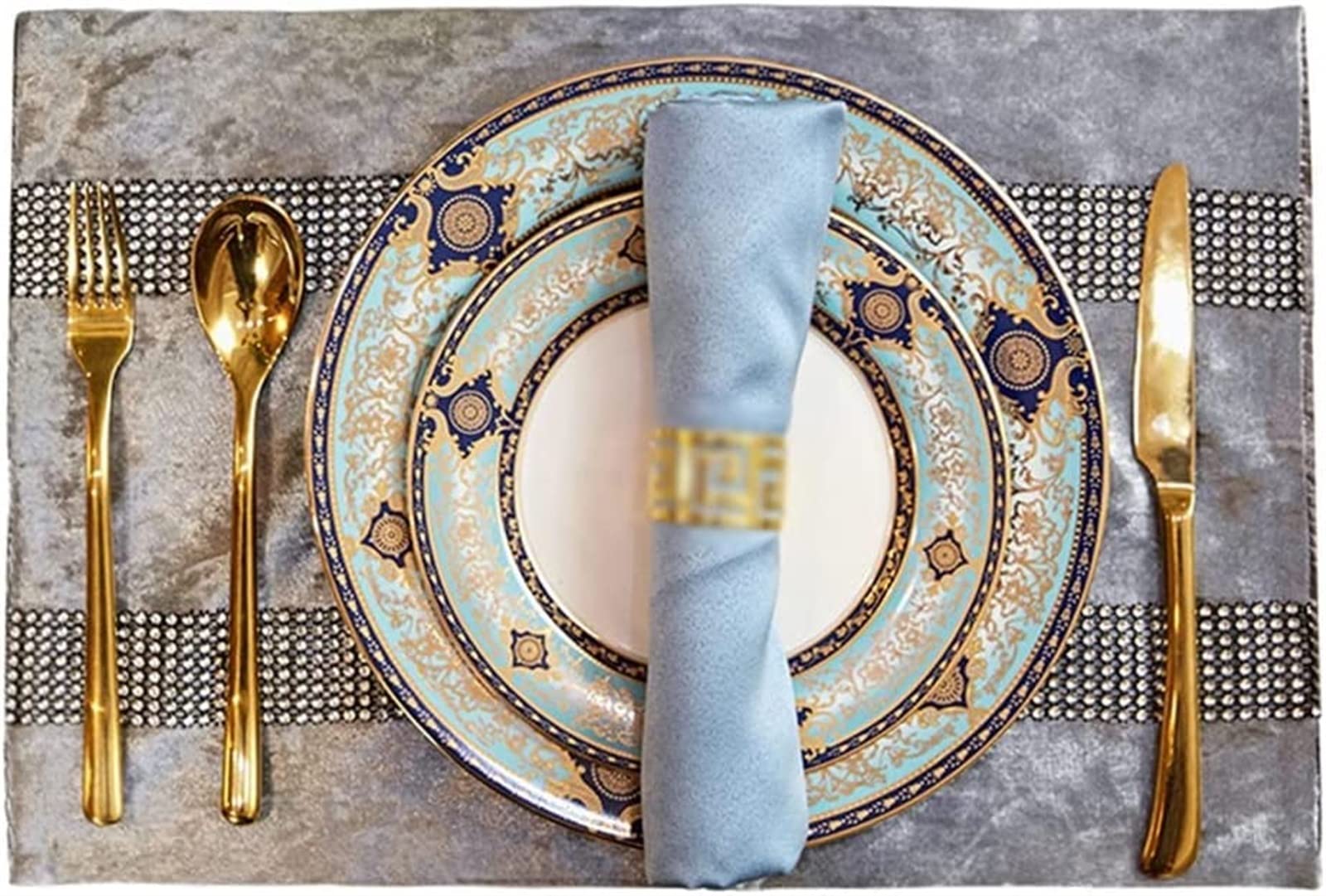 Ensemble de vaisselle en céramique anti-rayures avec assiette à dîner et boucle assortie
