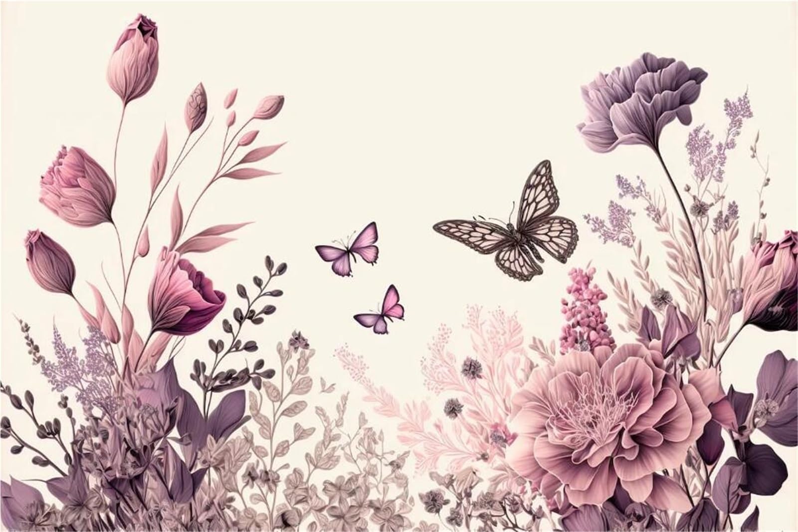 RYQZHHY Floral Peel Stick Wallpaper Marbled Bloom Photo Mural Lounge Television Background Surface Liner(24073016014)
