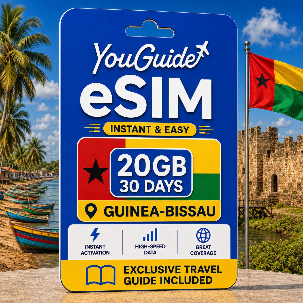 Guinea-Bissau eSIM 20GB 30Days