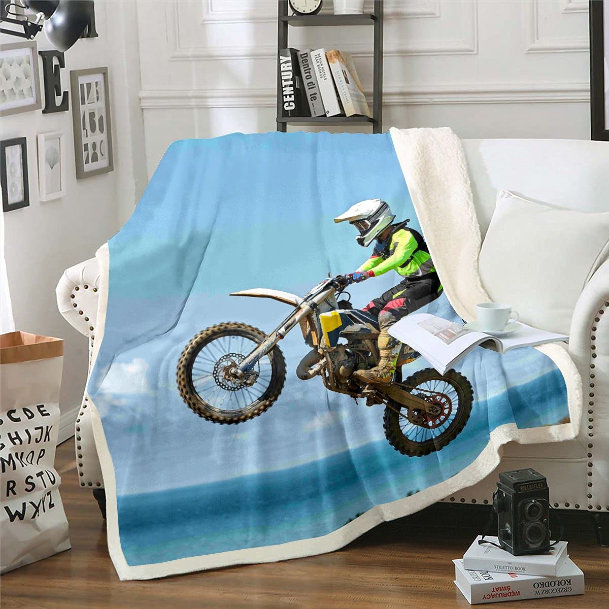 Extreme Sports – Coperta In Pile Sherpa Per Moto E Divano – Morbida E Grande – Rosso – Taglie Da Bambino A King Size - 2