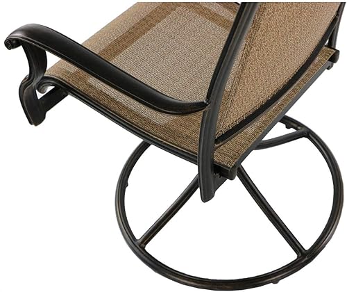 Miniatura 9 de Hanover Fontana - Juego de comedor al aire libre de 9 piezas, de aluminio resistente al óxido, para 8 personas con balancines giratorios y mesa