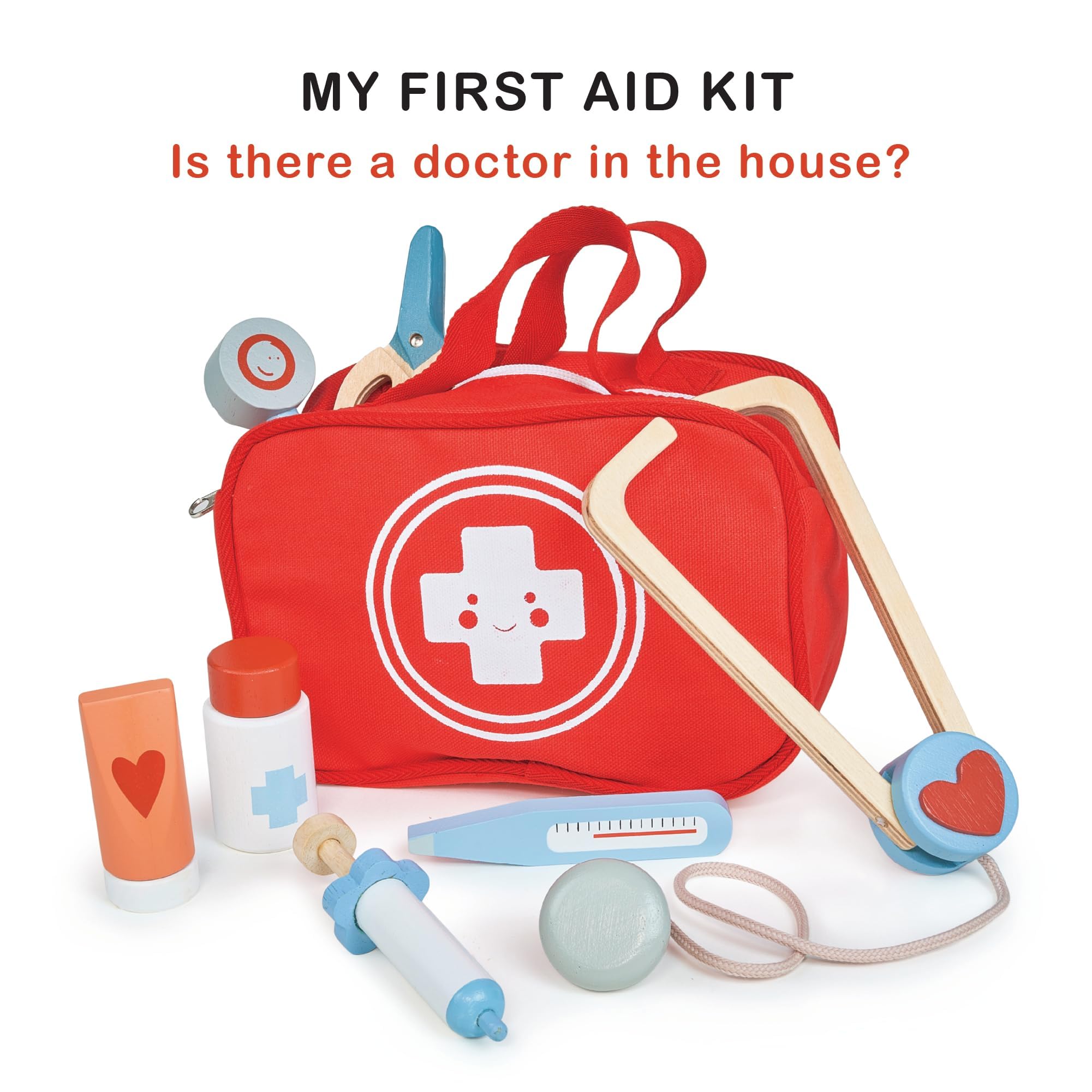 Amazon.com: Mentari Toys - My First Aid Kit - 8pc Wooden Pretend