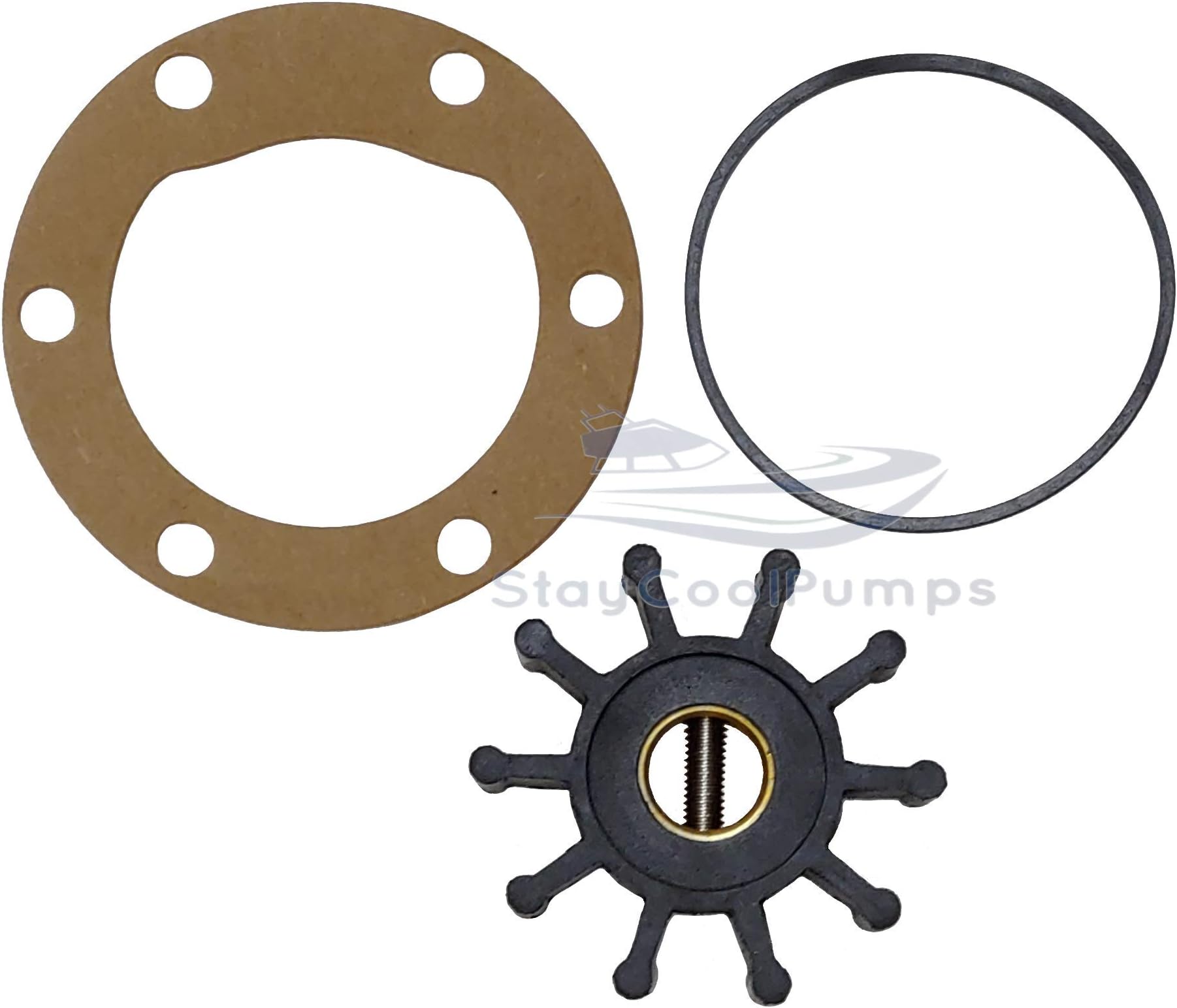 Impeller Kit Replaces Jabsco 18673-0001-P Northern Lights 25-12009 Sierra 23-3315