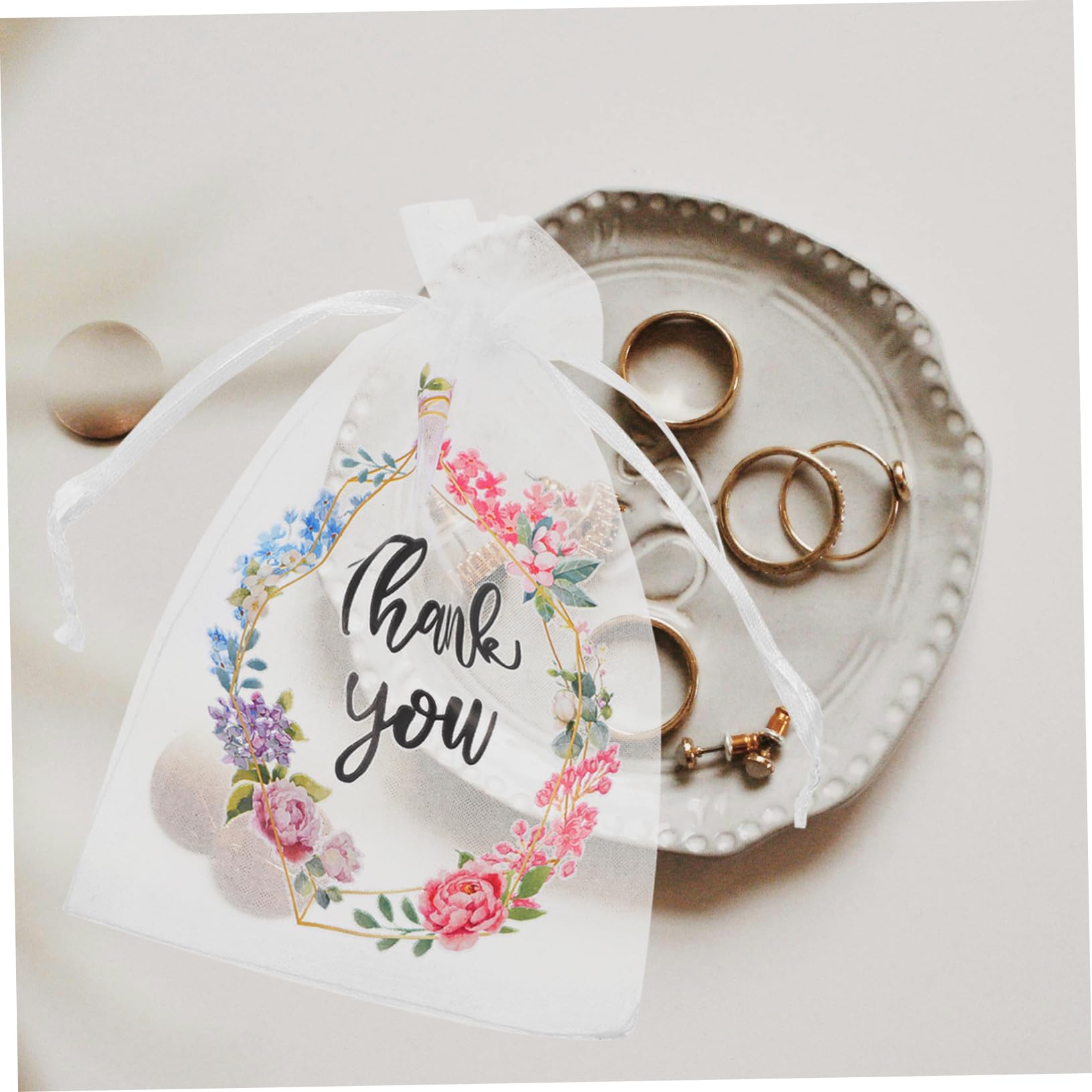 FOMIYES 3 Set Di Robusti Sacchetti in Organza Trasparente Con Coulisse Per Gioielli Piccoli Sacchetti Ideali Per Bomboniere E Decorazioni Per Matrimoni 50 Pezzi*3
