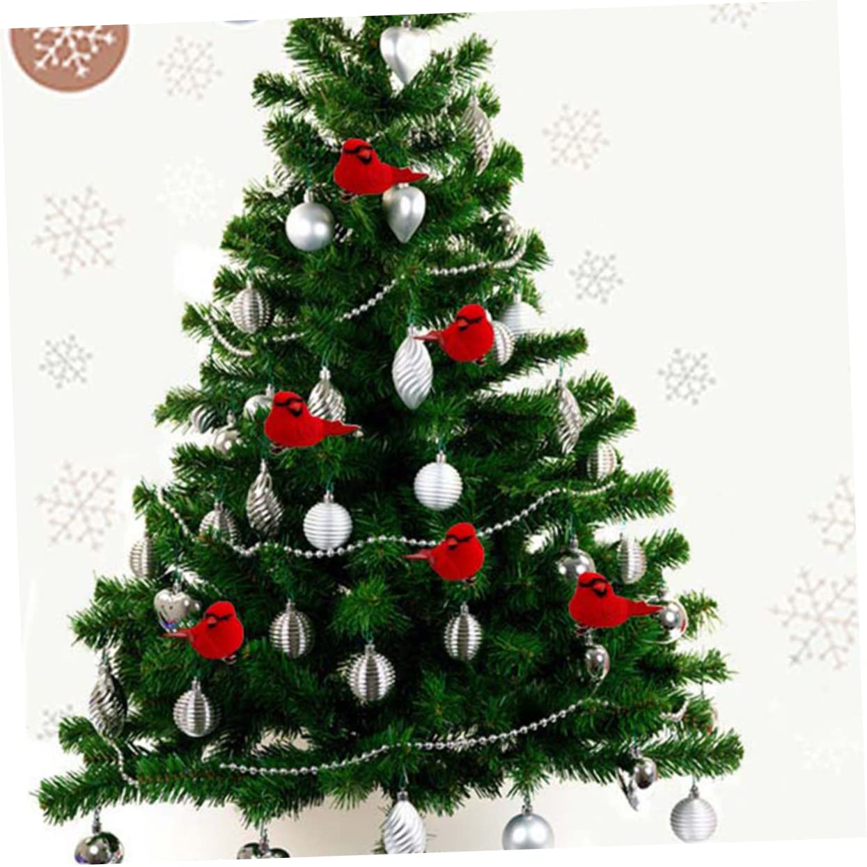 IMIKEYA 30 STK Weihnachten roter Vogel Anhänger Weihnachtsdekorationen gewürzeset weihnachtsvögel mittelstücke weihnachtskardinal floral rot Christbaumschmuck Vögel DIY Dekoration Schaum