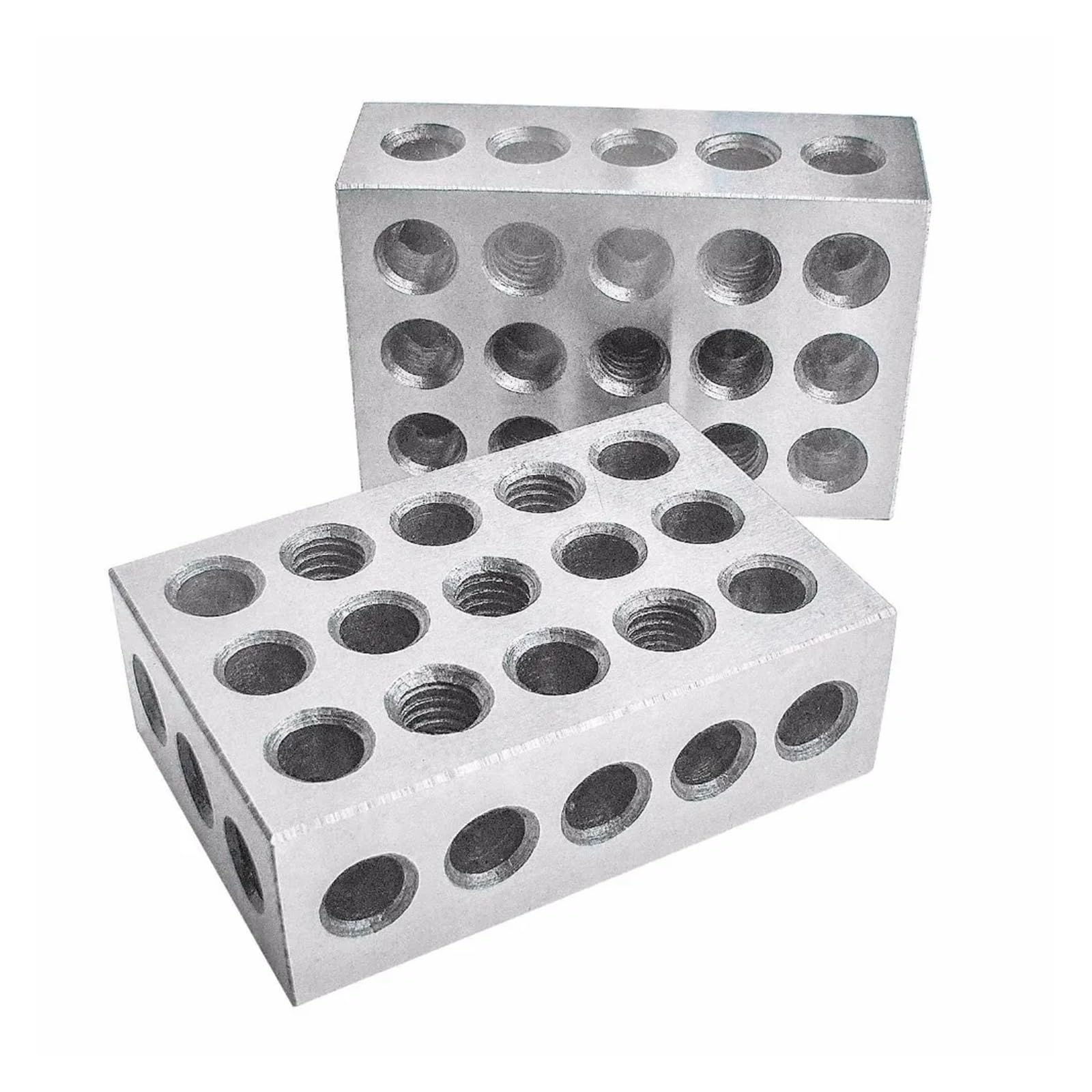 Gqnblvhzupdm 25-50-75Mm Gauge Block Set, 23 Holes Precision Blocks 1Pair, Parallel Clamping Block Set, Gauge