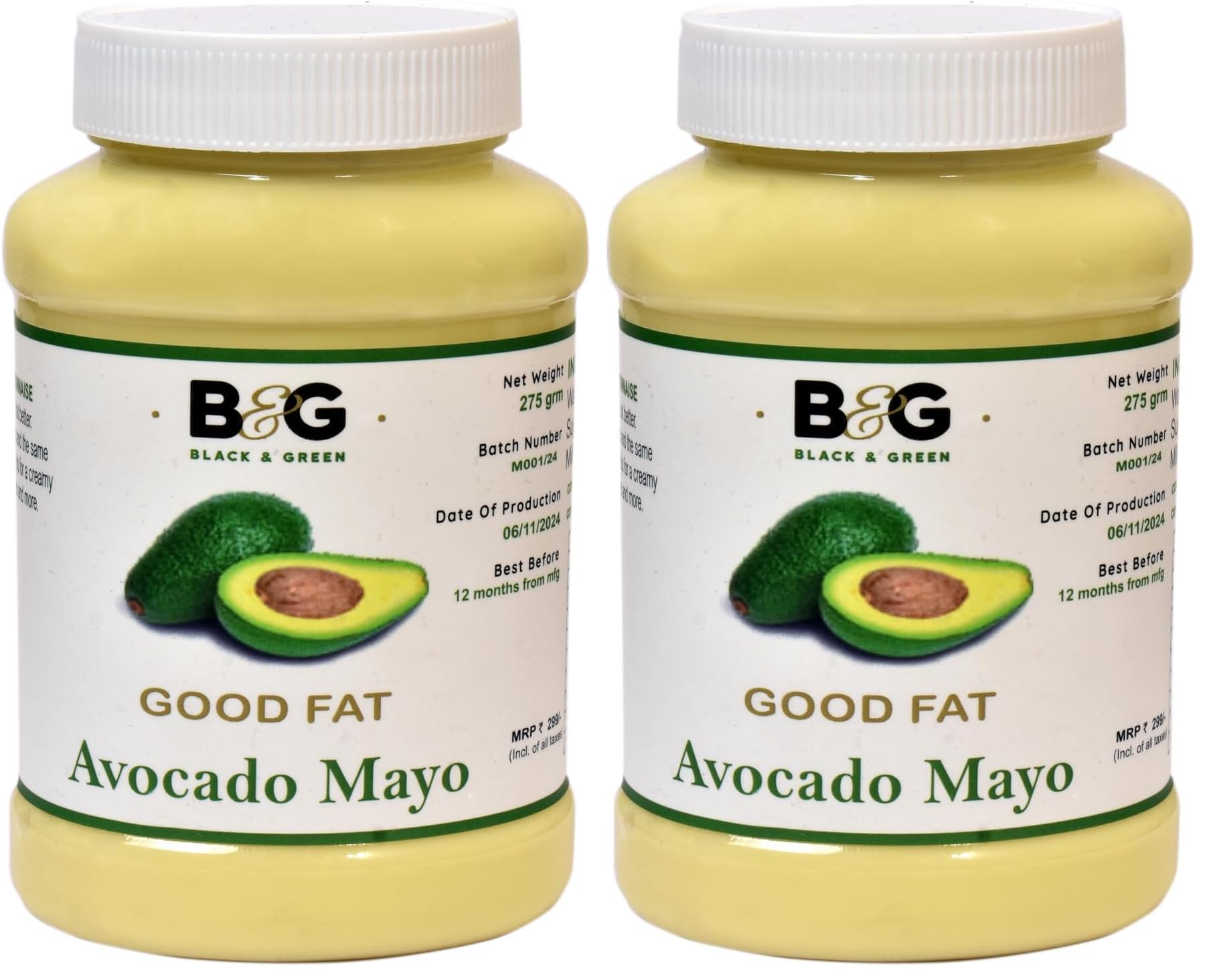 Black and Green's Extra Virgin Avocado Oil Mayonnaise (Good Fat Classic), 275 gms (Pack of 2)-image-7