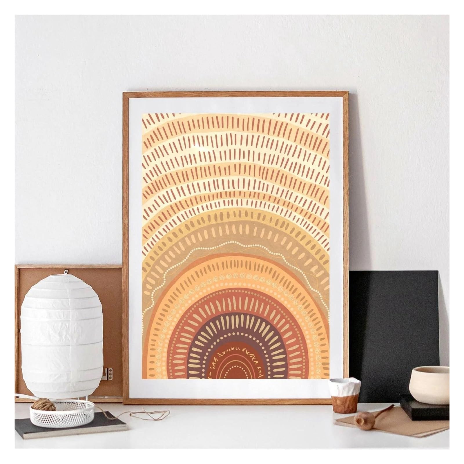 Tableau Déco Nature style bohème chic, toile coucher de soleil 40x60cm pour salon