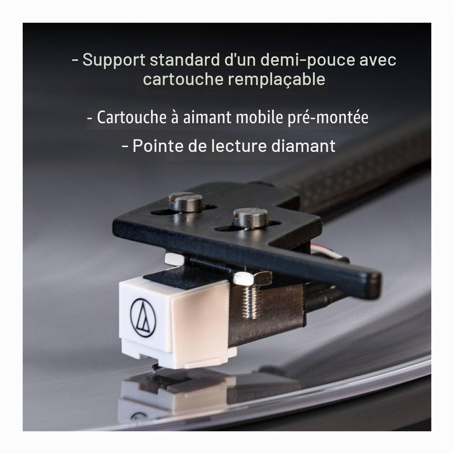 Crosley C72 Tourne-Disque avec Haut-parleurs – Tourne-Disque Bluetooth avec Haut-parleurs d'étagère de 60 W, Lecteur Vinyle Facile à Installer avec Couvercle Anti-poussière, système d'étagère,