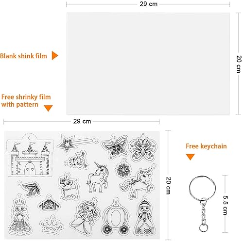 Miniatura 2 de SOFIRE Hojas de película retráctil para papas retráctiles, 123 piezas de papel de arte retráctil de plástico para niños, arte y manualidades