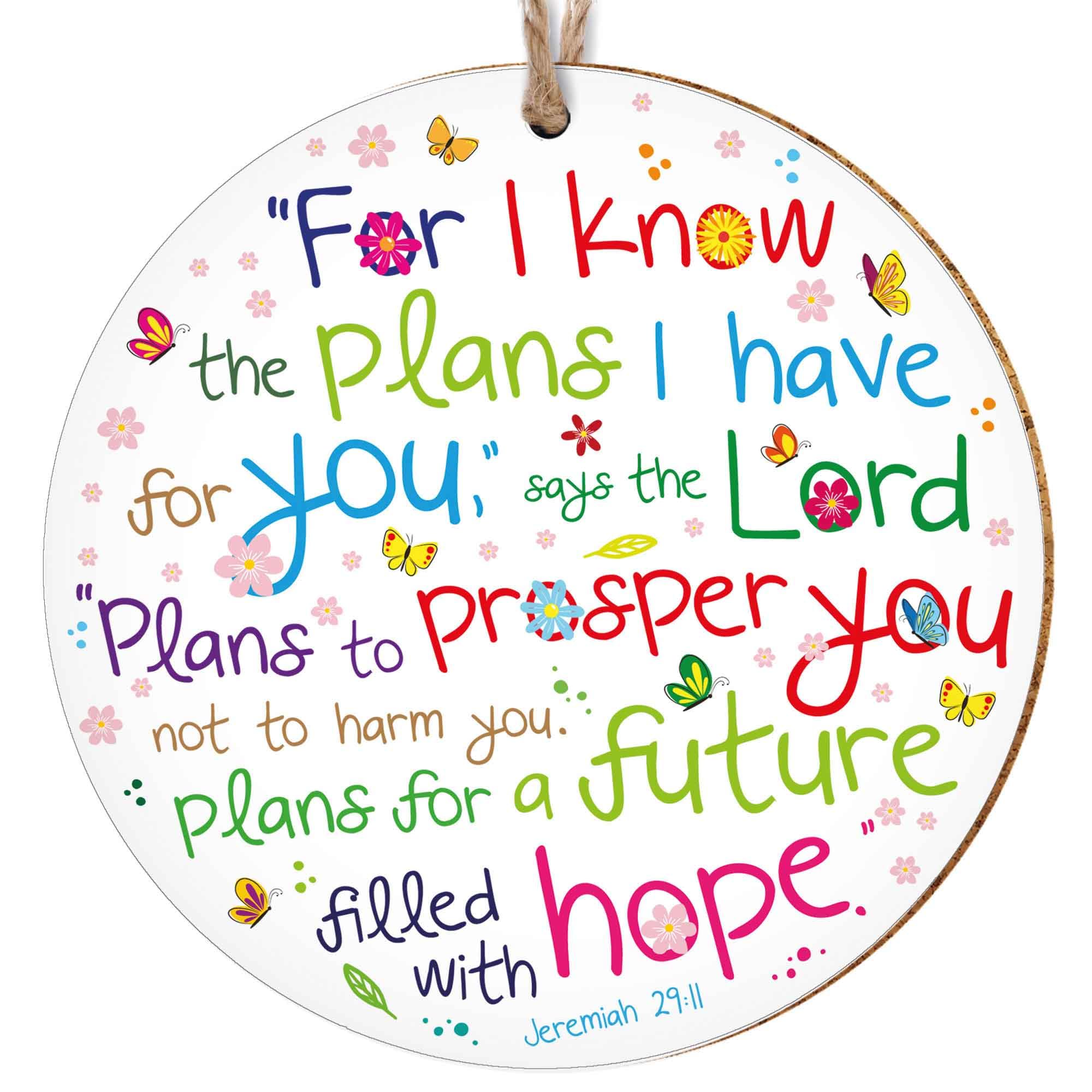 Christian Decorations - can be used as a ceramic hanging decoration or as a coaster. Beautiful Christian gifts for women or men, by Just Cards Direct (Plans)