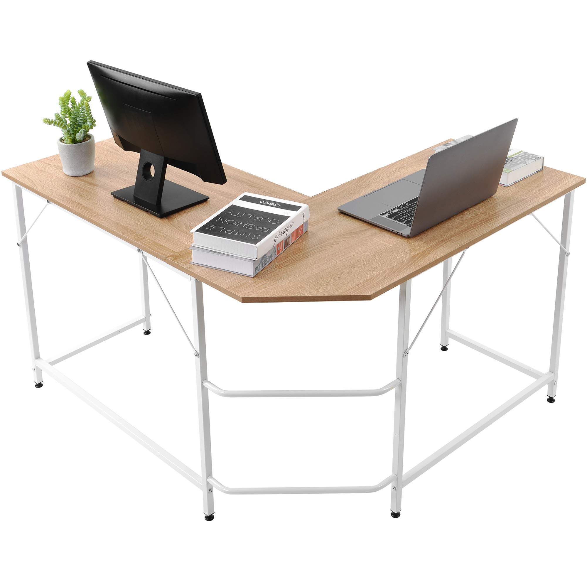 Buy LShaped Desk, Metral Frame Office Desk Computer Corner Desk