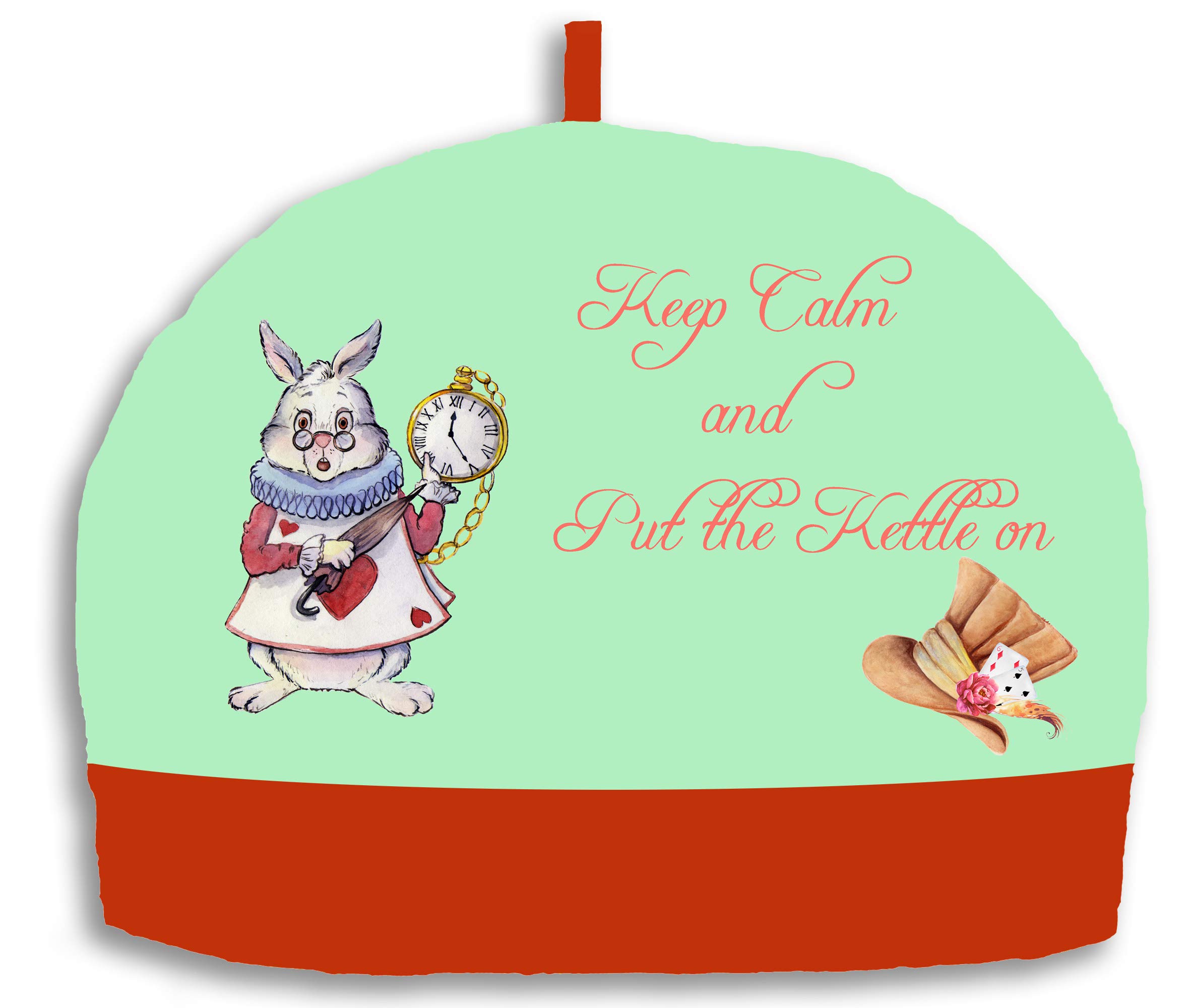Tea Cozy 2 to 4 Cup Size Insulated - Alice in Wonderland Theme - Keep Calm