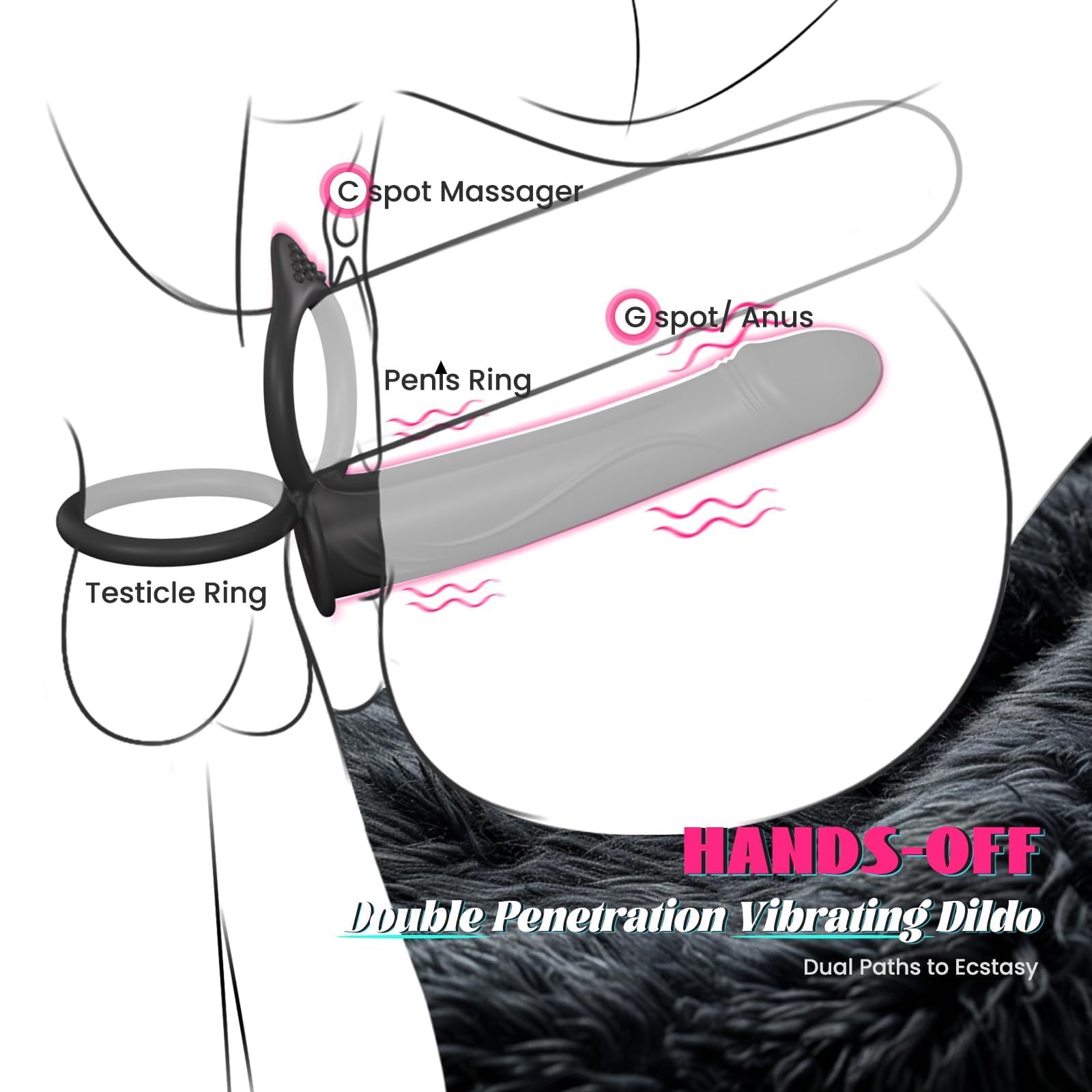 Juguetes sexuales para adultos y hombres con correa anal y anillo vibrador para el pene, consolador anal con tapón anal vibrador, juguete sexual con 10 vibraciones, consolador doble para hombres