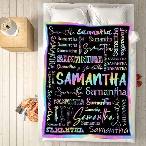 Miniatura 6 de D-Story Mantas de Sofá Personalizadas con Nombre, Mantas Personalizadas con Texto, Mantas Personalizadas para Niños, Adultos, Mujeres y Hombres,