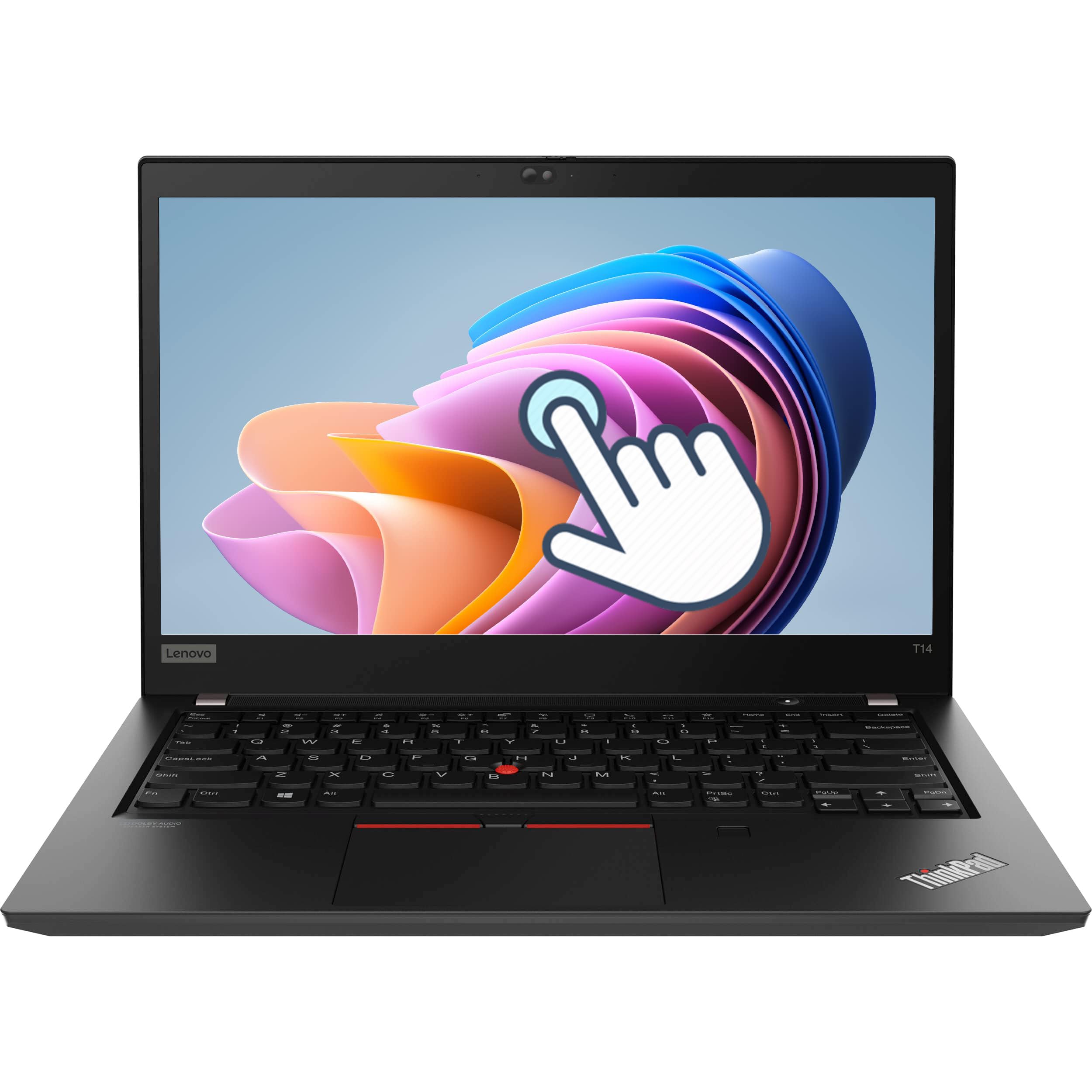 Lenovo Thinkpad T14 Gen 1 - Touch screen business, 14" FHD (1920 x 1080), Intel Core i5-10210U, 8 GB DDR4 RAM, SSD da 256 GB, tastiera US QWERTY Windows 11 Pro (ricondizionato)