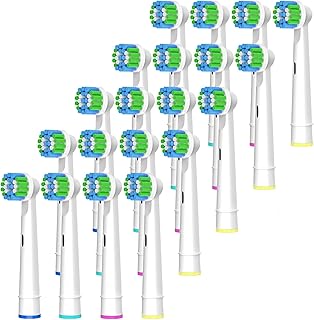 Oral B Compatible Toothbrush Heads, 20pcs Betterchoi Replacement Brush Heads for Most Braun Oral B Electric Toothbrushes.