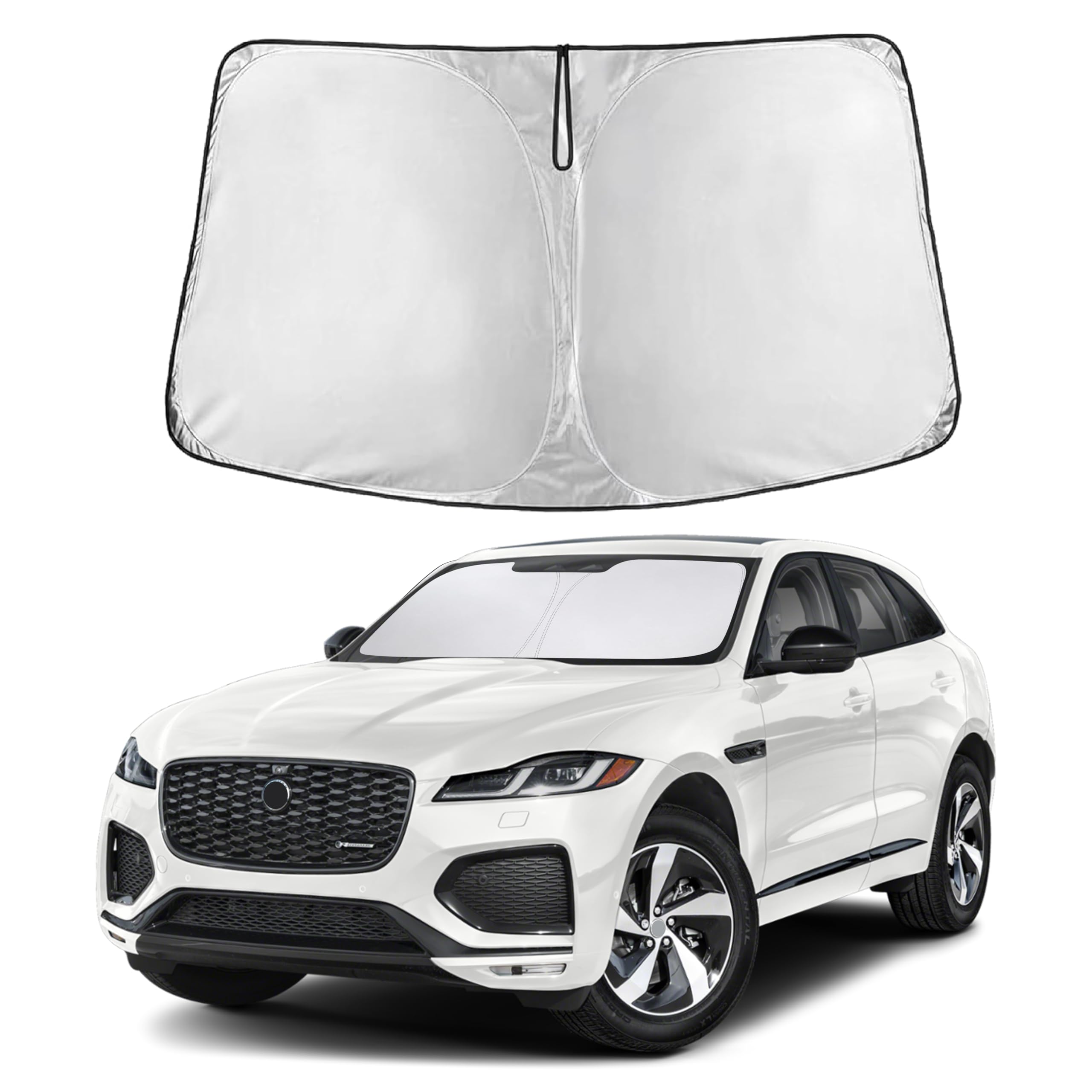 EcoNour Windshield Sun Shade Compatible for Jaguar F-Pace 2016-2024 2025