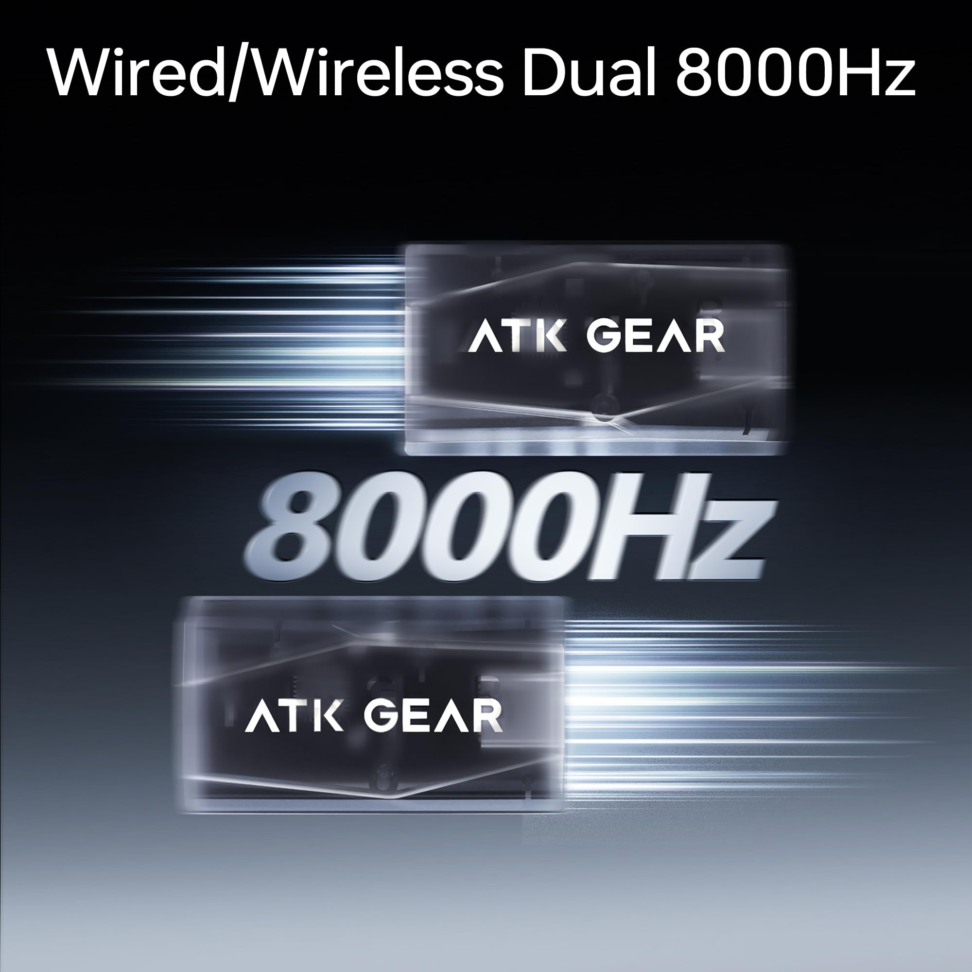 ATK Dragonfly Y9 - Ratón para juegos, 55 g, ligero, PAW3950 Ultra Sensor, Nordic 54L15 MCU, interruptores ópticos, tasa de sondeo de 8K Hz, batería de 800 horas 2.4G/USB-C (blanco, Ultimate)