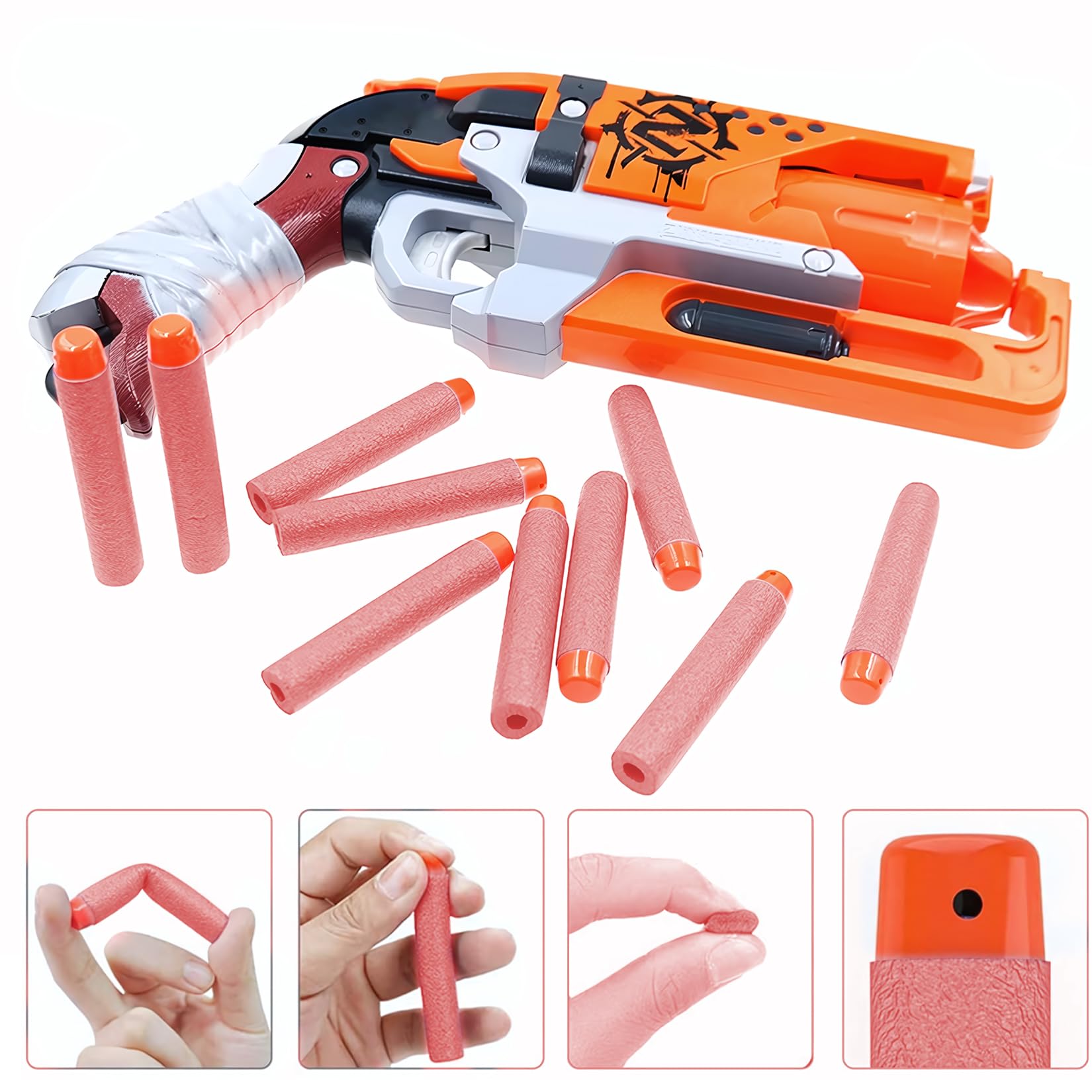 120 sztuk do rzutek Nerf Elite 2.0, zapasowe rzutki piankowe do rzutek Nerf Elite 2.0, akcesoria do gry na imprezę (czerwone, 120 nerf)