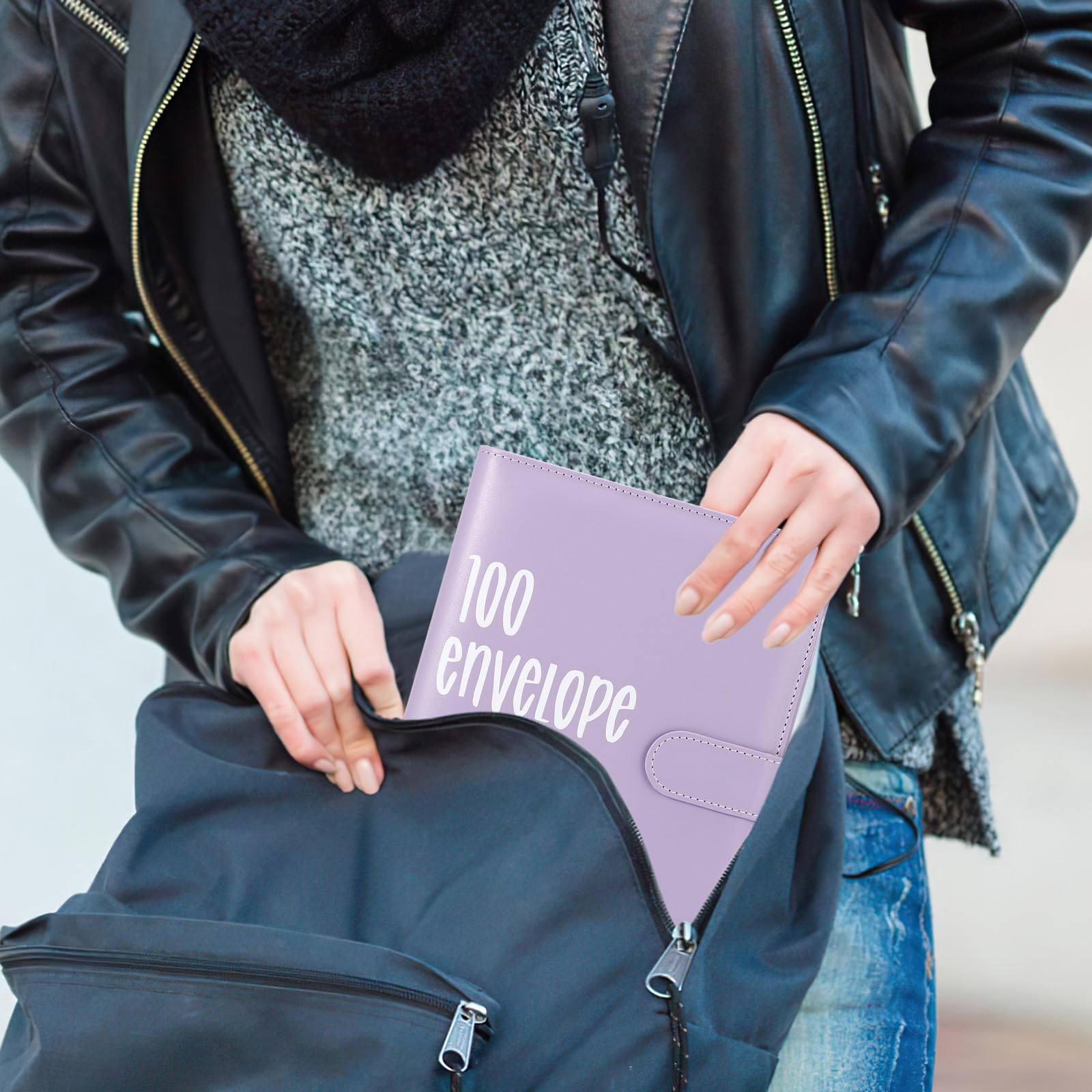 100 Envelope Saving Challenge A5 Binder Busta Budget 5050 Euro Agenda Del Risparmio Viola