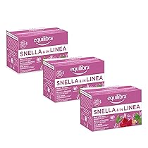 Equilibra Integratori Alimentari Tisane, Tisana Snella e In Linea, 100% Ingredienti Funzionali per l’Equilibrio del Peso Corporeo, con Mate e Tè Verde, Materiali 100% Riciclabili, 3 Pezzi da 15 Filtri