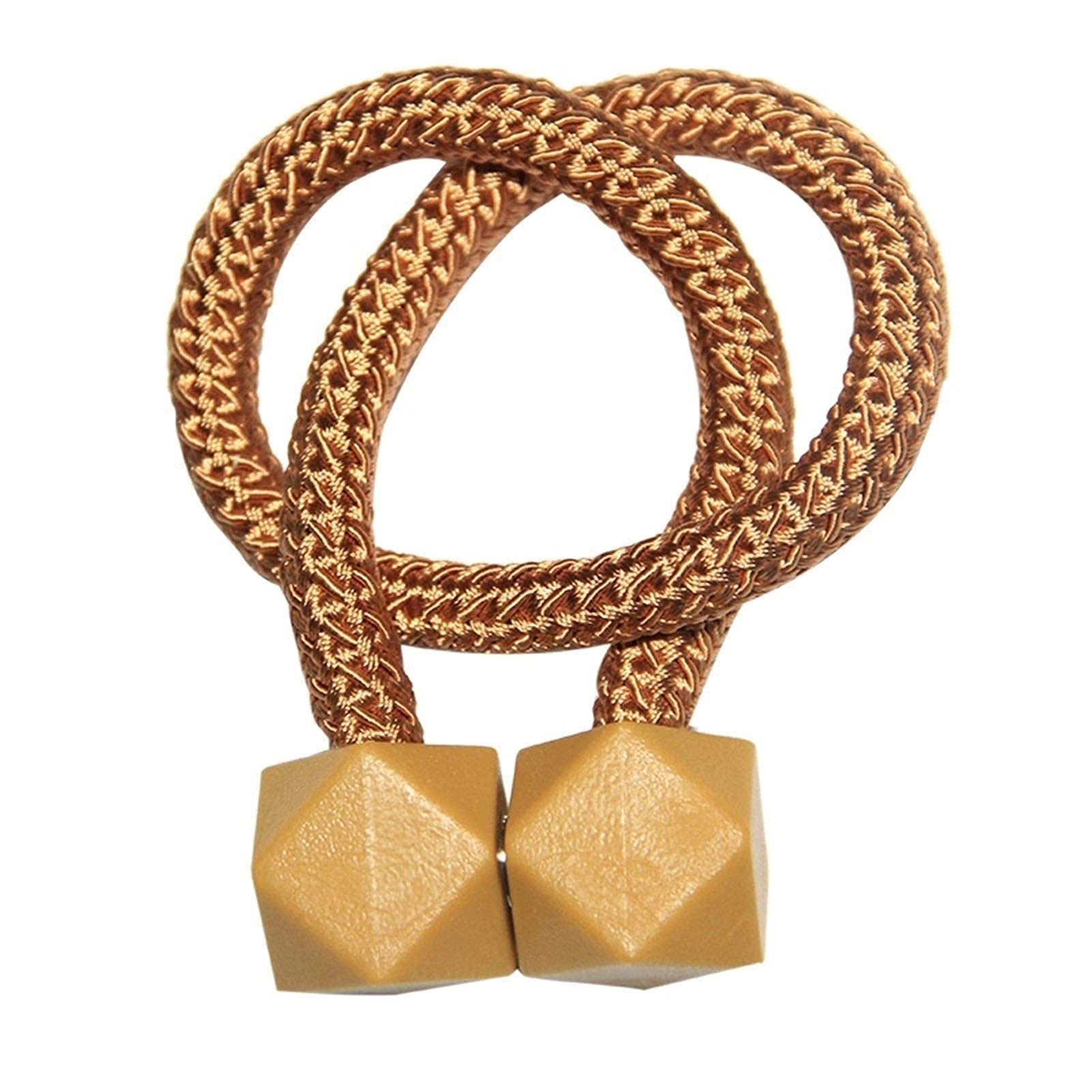 Vorhang-Raffhalter, 1 Paar magnetischer Vorhanghalter, Clip-Schnalle, Raffhalter, Fensterzubehör, Vorhang-Raffhalter, dekorativer Magnet, Vorhang-Raffhalter zur Befestigung von Vorhängen (Gold) (hel