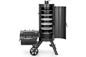 Landmann Charcoal Vertical Smoker Grill and Offset Smoker Combo
