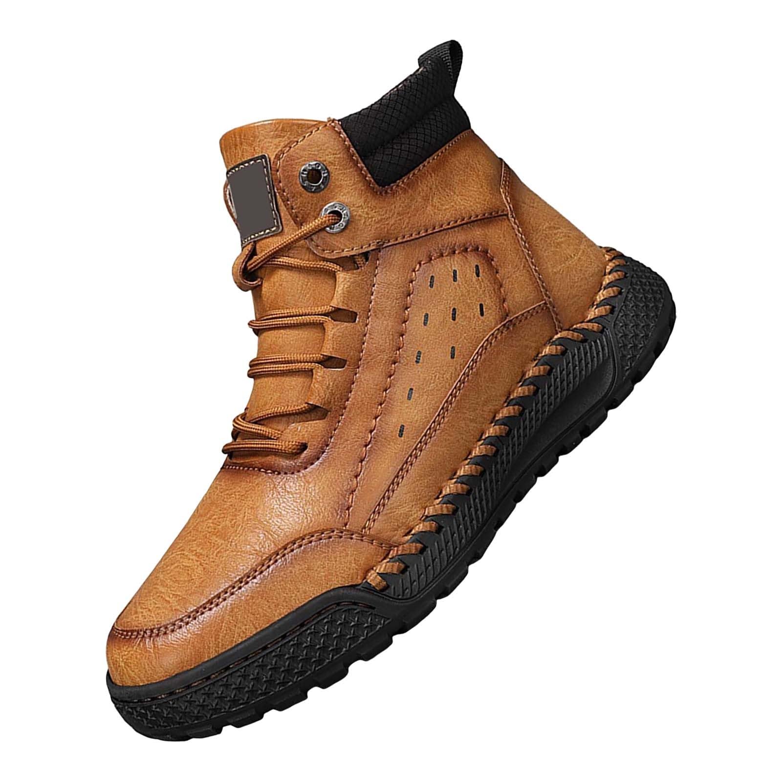 Generisch Wanderstiefel Herren Wasserdicht Traillaufschuhe rutschfest Leder