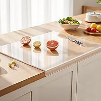 Vista 1 de Acrylic Cutting Board with Counter Lip, 17.5x13.5 Inch Clear Cutting Boards for Kitchen Counter, Large Cutting Board Non Slip for Countertop Claro