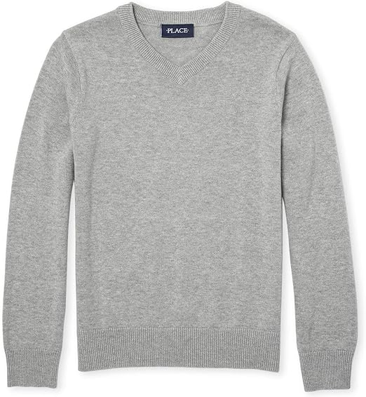 The Children's Place Boys' Long Sleeve V-Neck Sweater
