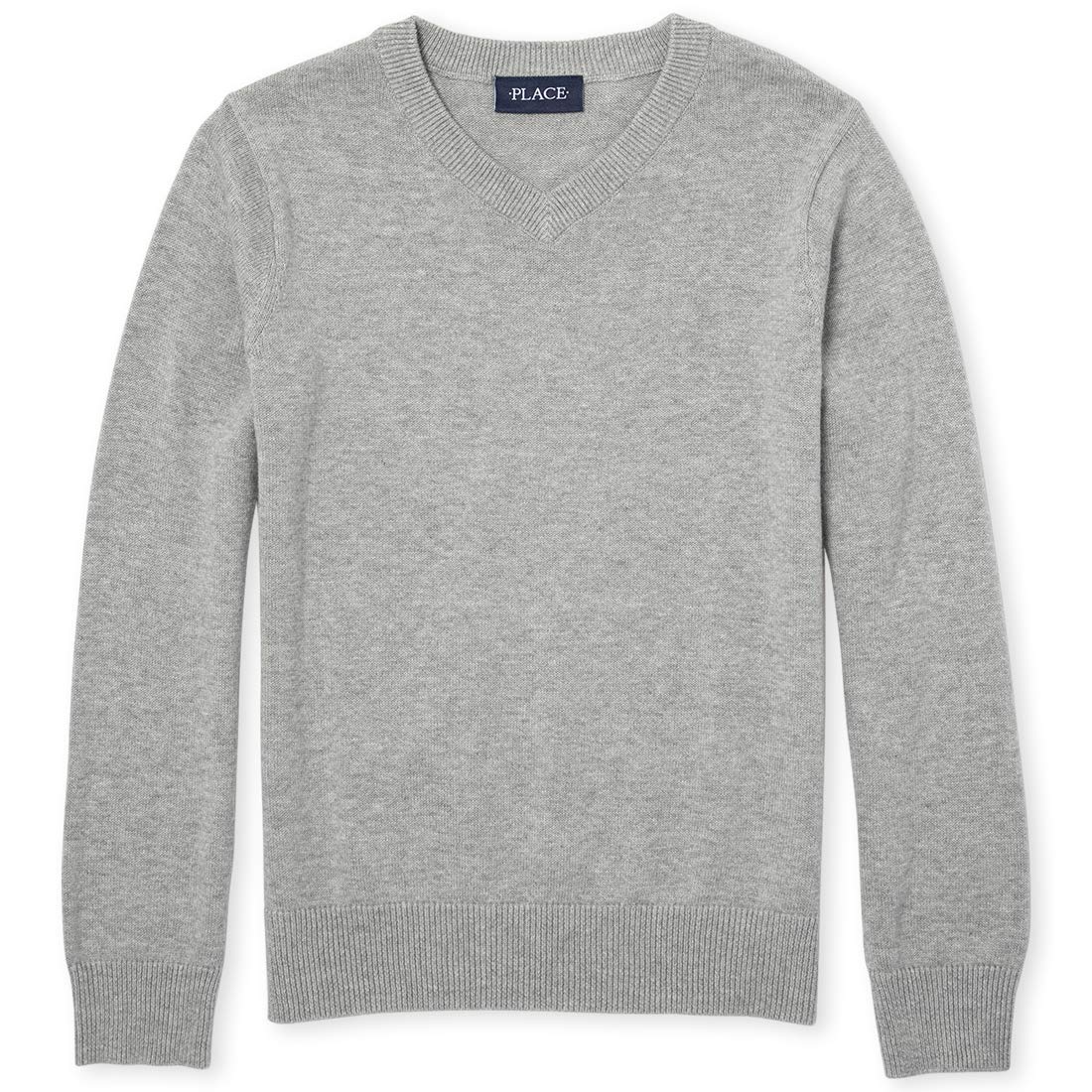 The Children's Place Boys' Long Sleeve V-Neck Pullover Sweater
